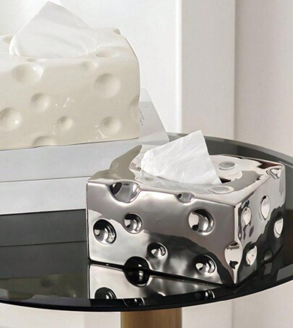 علبه مناديل شكل مكعب جبنه بورسلين