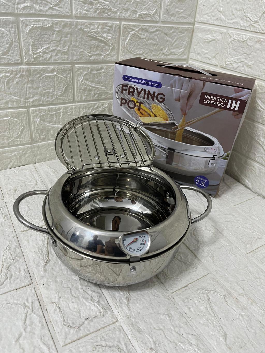 حلة قلي بصفاية زيت